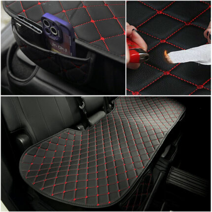 Car PU Leather Rear Back Seat Cover Universal Pad Mat Chair Protector Cushion UK