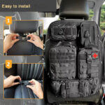 Car Tactical Seat Back Vehicle System Panel Organizer Packet Storage Bag UK - Image 2